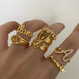 925 Silver | Dome Letter Ring