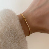 925 Silver | Half-Chain Tennis Bracelet