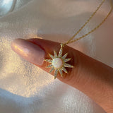 925 Silver | White Opal Stone Necklace