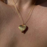 925 Silver | Vintage-Style Puffy Heart Necklace