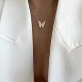925 Silver | Butterfly Necklace with Stones