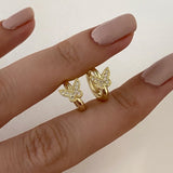 925 Silver | Mini Butterfly Earrings (Cartilage-Compatible)