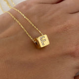 925 Silver | Cube Letter Necklace