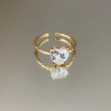 925 Silver | Crystal Stone Heart Ring