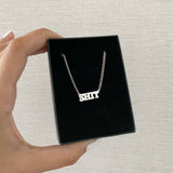 925 Silver | Personalized Name Necklace with Gourmet Chain