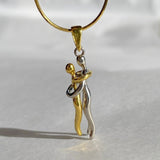 925 Silver | Unisex Hugging Couple Necklace