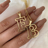 925 Silver | Custom Hollow Letter Necklace