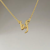 925 Silver | Custom Two-Letter Heart Necklace