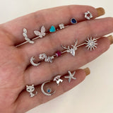 925 Silver | Silver Tragus-Compatible Piercings