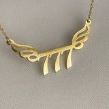 925 Silver | Angel Number Necklace with Wings
