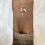 925 Silver | Half-Stone Number Necklace