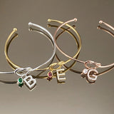 925 Silver | Birthstone Letter Charm Bracelet