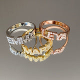 925 Silver | Custom Stone Word Ring