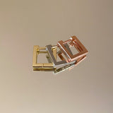 925 Silver | Mini Square Earrings