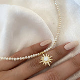 925 Silver | Genuine Pearl Opal Stone Necklace