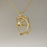 925 Silver | Antique Rectangular Necklace with Stones