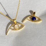 925 Silver | Moonstone Eye Necklace