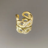 925 Silver | Chain Ear Cuff with Stone Detailing