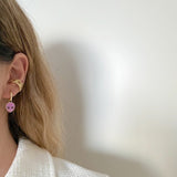 925 Silver | Colorful Enamel Alien Earrings