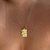 14K Gold | Unisex Custom Photo Engraved Necklace