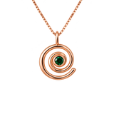 Birthstone Spiral Necklace