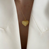 925 Silver | Domed Vintage Heart Necklace