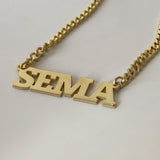 925 Silver | Personalized Name Necklace with Gourmet Chain