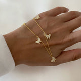 925 Silver | Butterfly Charm Necklace with Stones