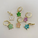925 Silver | Colorful Enamel Ghost Earrings