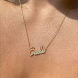 925 Silver | Custom Handwriting Necklace with Stones