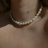 925 Silver | Genuine Natural Pearl Choker