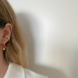 925 Silver | Colorful Enamel Mushroom Earrings