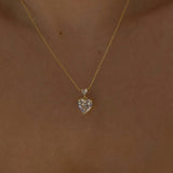 925 Silver | Diamond Crystal Heart Necklace