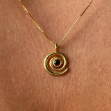 Birthstone Spiral Necklace