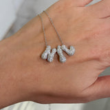 Personalized Mini Bubble Pavé Name Necklace