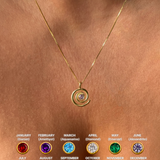 Birthstone Spiral Necklace