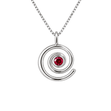 Birthstone Spiral Necklace