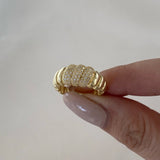 925 Silver | Vintage Twisted Stone Ring