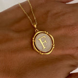 925 Silver | Mother of Pearl Letter Necklace