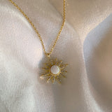 925 Silver | White Opal Stone Necklace