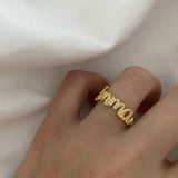 925 Silver | 3D Custom Handwriting Ring with Stones