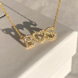 925 Silver | Custom Heart & Stone Letter Necklace