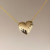 925 Silver | Domed Heart Necklace