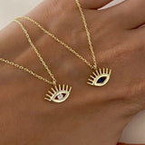 925 Silver | Colorful Stone Eye Necklace