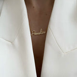 925 Silver | Custom Handwriting Necklace with Stones