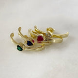 925 Silver | Ear-Hugging Earrings with Heart and Stone Detailing