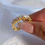 925 Silver | White Upside-Down Heart Ring