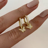 925 Silver | Mini Butterfly Earrings with Stones