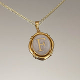925 Silver | Mother of Pearl Letter Necklace