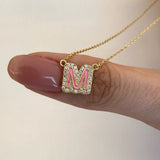 925 Silver | Custom Enamel Letter/Number Necklace in Your Chosen Color